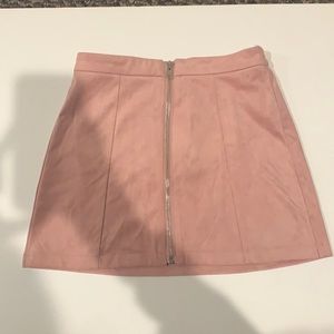 pink mini skirt